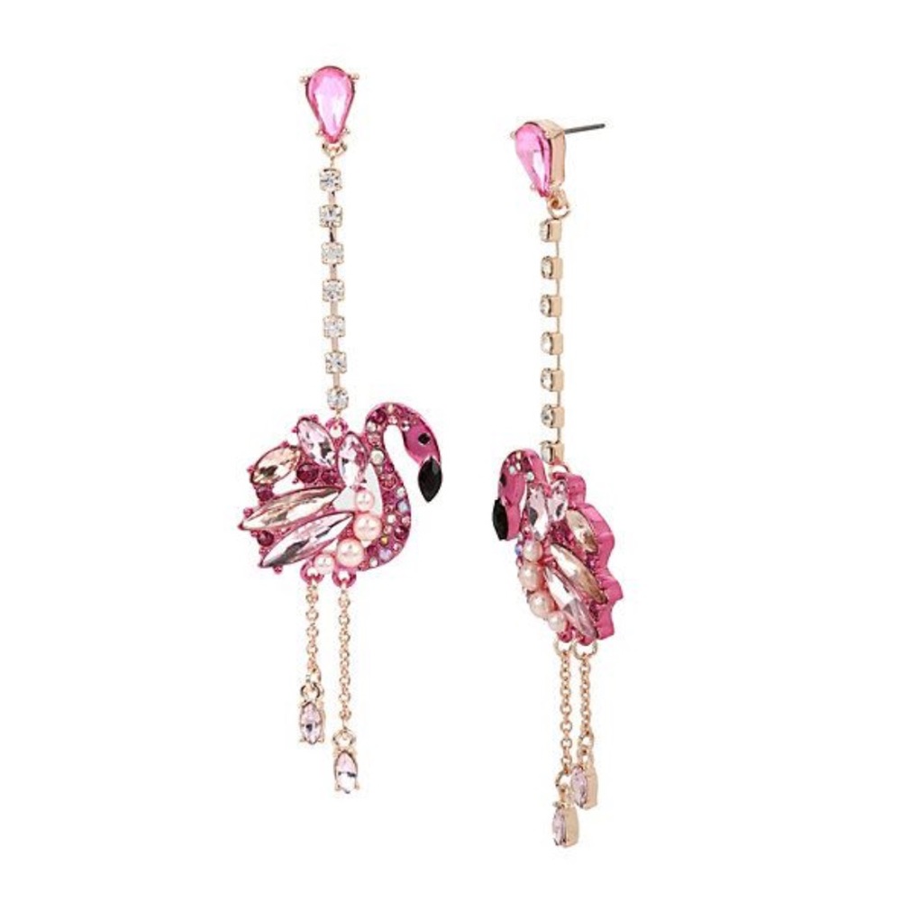 Betsey Johnson | Dangling Flamingo Earrings